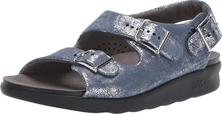 SAS Relaxed Comfort Sandal Women's Shoes Silver/Blue : 7 M - Medium (B) - Image 2