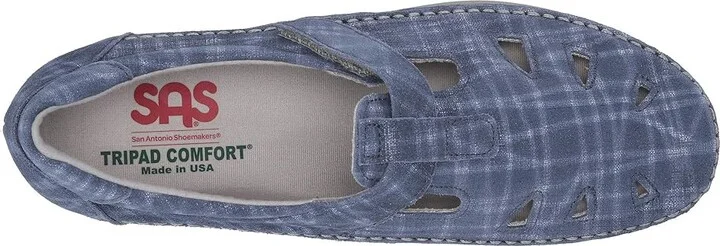 SAS Roamer T-Strap Comfort Loafer Women's Shoes Blue Jay : 7 N - Narrow (AA), Leather - Image 3