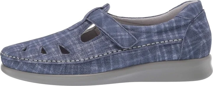 SAS Roamer T-Strap Comfort Loafer Women's Shoes Blue Jay : 7 N - Narrow (AA), Leather - Image 7