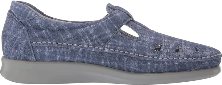 SAS Roamer T-Strap Comfort Loafer Women's Shoes Blue Jay : 7 N - Narrow (AA), Leather - Image 8