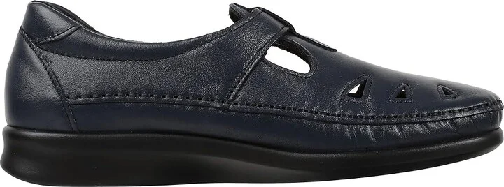 SAS Roamer T-Strap Comfort Loafer Women's Shoes Navy : 7.5 N - Narrow (AA), Leather - Image 8
