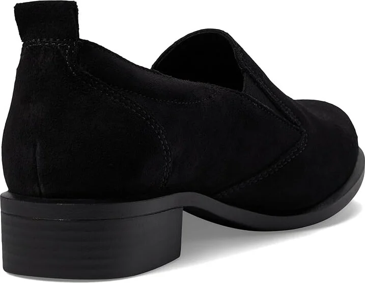 SAS Saddle Slip On Loafer Women's Flat Shoes Black Suede : 7 M - Medium (B), Leather - Image 4