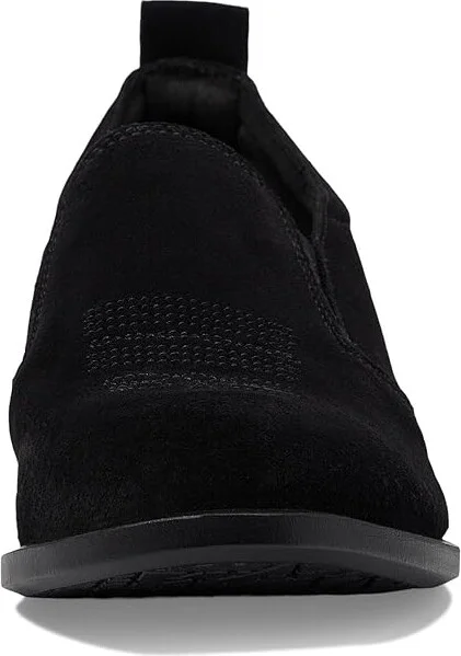 SAS Saddle Slip On Loafer Women's Flat Shoes Black Suede : 7 M - Medium (B), Leather - Image 5