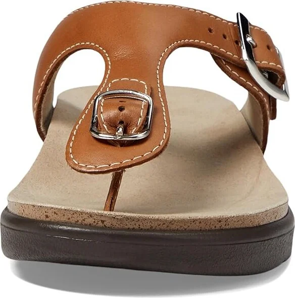 SAS Sanibel Comfort Thong Sandal Women's Shoes Caramel : 7 W - Wide (C), Leather - Image 3