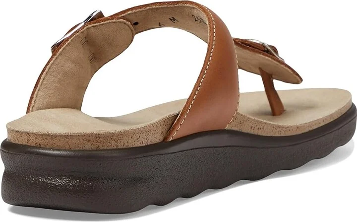 SAS Sanibel Comfort Thong Sandal Women's Shoes Caramel : 7 W - Wide (C), Leather - Image 5