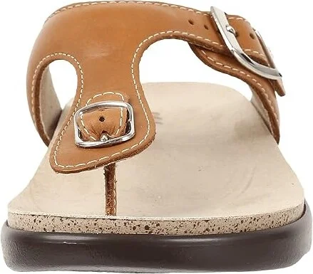 SAS Sanibel Comfort Thong Sandal Women's Shoes Caramel : 7 W - Wide (C), Leather - Image 6