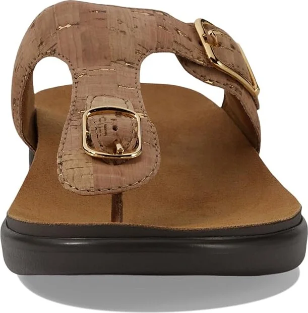 SAS Sanibel Comfort Thong Sandal Women's Shoes Golden Cork : 8 W - Wide (C), Leather - Image 2