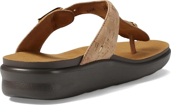 SAS Sanibel Comfort Thong Sandal Women's Shoes Golden Cork : 8 W - Wide (C), Leather - Image 4