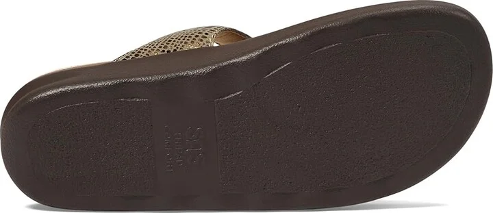 SAS Sanibel Comfort Thong Sandal Women's Shoes Olive Gold : 4.5 M - Medium (B), Leather - Image 4