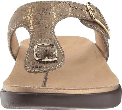 SAS Sanibel Comfort Thong Sandal Women's Shoes Olive Gold : 4.5 M - Medium (B), Leather - Image 6