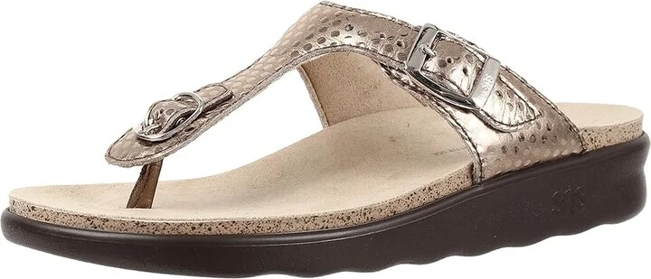 SAS Sanibel Comfort Thong Sandal Women's Shoes Oro : 5 M - Medium (B), Leather - Image 2