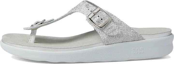 SAS Sanibel Comfort Thong Sandal Women's Shoes Plata : 5.5 M - Medium (B), Leather - Image 5