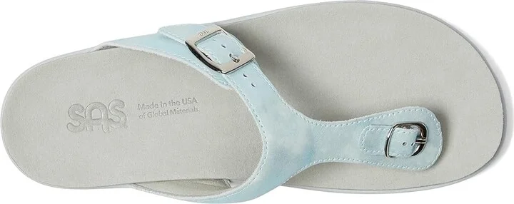 SAS Sanibel Comfort Thong Sandal Women's Shoes Shining Sea : 12 M - Medium (B), Leather - Image 2