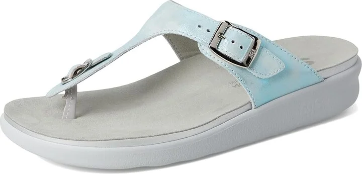 SAS Sanibel Comfort Thong Sandal Women's Shoes Shining Sea : 12 M - Medium (B), Leather - Image 5
