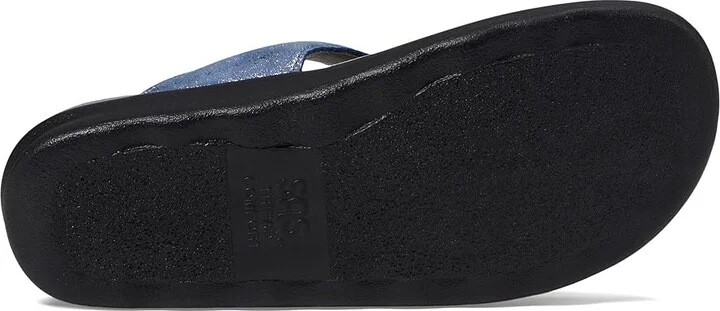 SAS Sanibel Comfort Thong Sandal Women's Shoes Silver/Blue : 7 M - Medium (B), Leather - Image 4