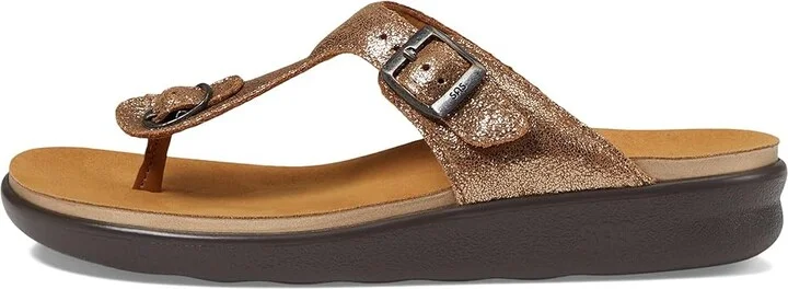 SAS Sanibel Comfort Thong Sandal Women's Shoes Sunstone : 7 M - Medium (B), Leather - Image 5