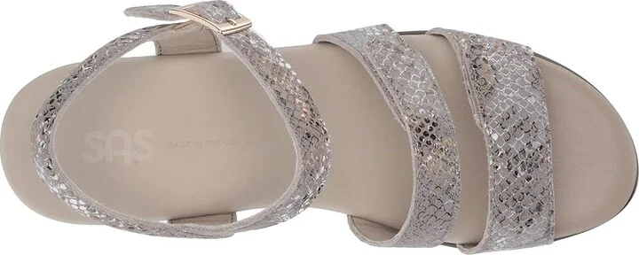 SAS Savanna Adjustable Heeled Sandal Women's Sandals Multi/Snake Gold : 7 M - Medium (B), Leather - Image 3