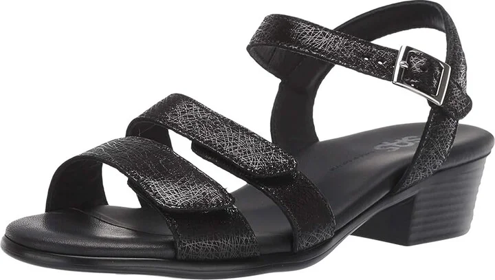 SAS Savanna Adjustable Heeled Sandal Women's Sandals Web Black : 7 M - Medium (B), Leather - Image 2