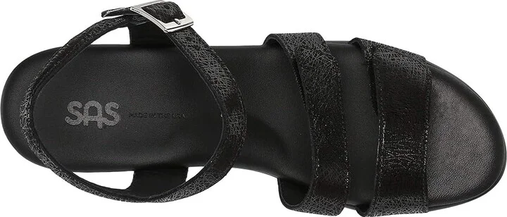 SAS Savanna Adjustable Heeled Sandal Women's Sandals Web Black : 7 M - Medium (B), Leather - Image 3