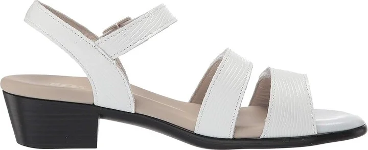 SAS Savanna Adjustable Heeled Sandal Women's Sandals White Lizard : 7.5 S - Slim (AAA), Leather - Image 8