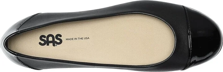 SAS Scenic Cap Toe Women's Shoes Black/Black Patent : 6 S - Slim (AAA), Leather - Image 3