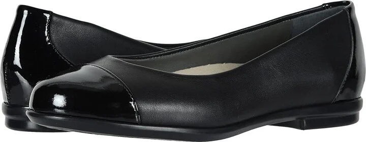 SAS Scenic Cap Toe Women's Shoes Black/Black Patent : 6 S - Slim (AAA), Leather