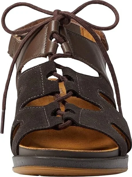 SAS Sedona Lace Up Wedge Sandal Women's Sandals Woodlands : 10.5 M - Medium (B), Leather - Image 2