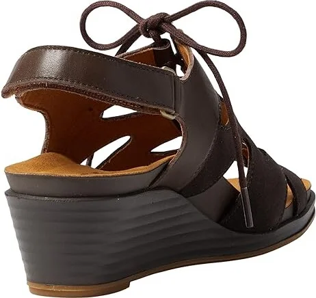 SAS Sedona Lace Up Wedge Sandal Women's Sandals Woodlands : 10.5 M - Medium (B), Leather - Image 4
