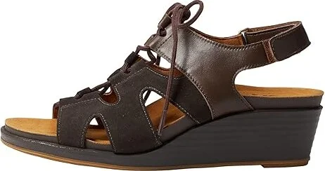 SAS Sedona Lace Up Wedge Sandal Women's Sandals Woodlands : 10.5 M - Medium (B), Leather - Image 5