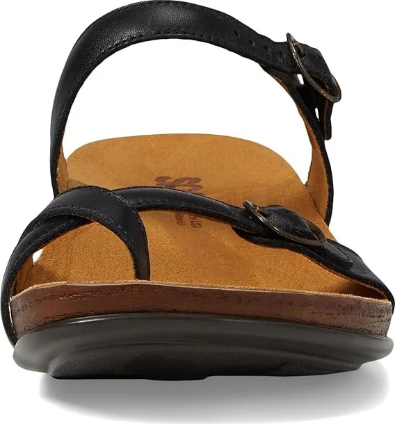 SAS Shelly Adjustable Toe Loop Slide Sandal Women's Shoes Black : 5.5 M - Medium (B), Leather - Image 3