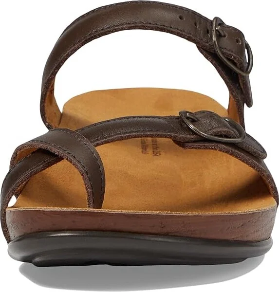 SAS Shelly Adjustable Toe Loop Slide Sandal Women's Shoes Coffee : 5.5 M - Medium (B), Leather - Image 3