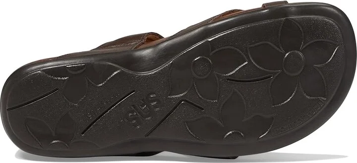 SAS Shelly Adjustable Toe Loop Slide Sandal Women's Shoes Coffee : 5.5 M - Medium (B), Leather - Image 4