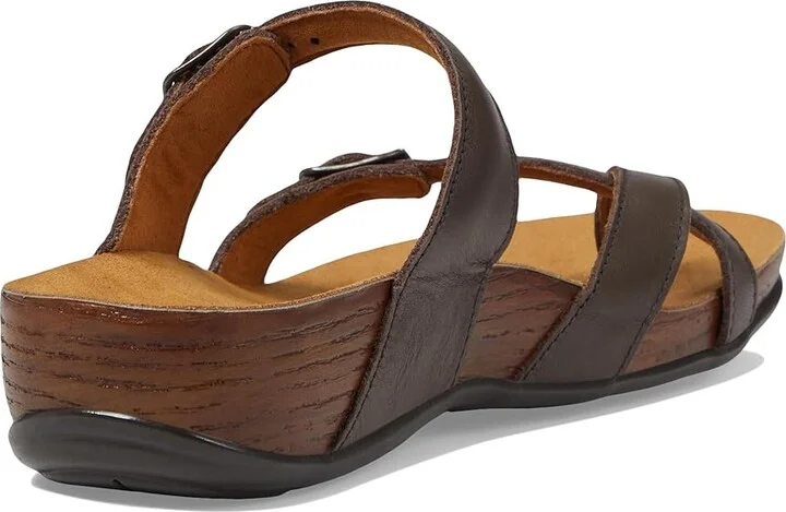 SAS Shelly Adjustable Toe Loop Slide Sandal Women's Shoes Coffee : 5.5 M - Medium (B), Leather - Image 5