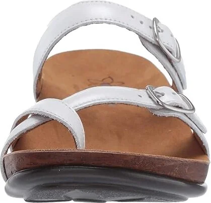 SAS Shelly Adjustable Toe Loop Slide Sandal Women's Shoes Pearl White : 6 W - Wide (C), Leather - Image 6