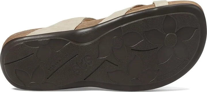 SAS Shelly Adjustable Toe Loop Slide Sandal Women's Shoes Soft Gold : 7.5 W - Wide (C), Leather - Image 3