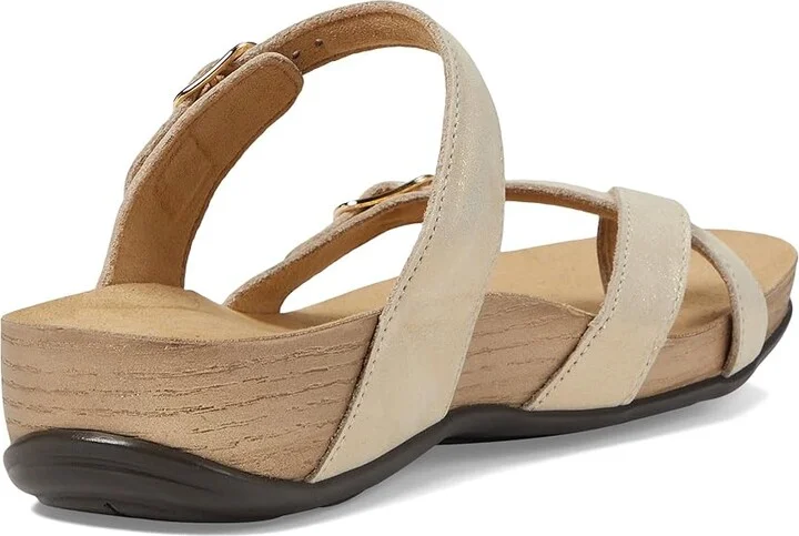 SAS Shelly Adjustable Toe Loop Slide Sandal Women's Shoes Soft Gold : 7.5 W - Wide (C), Leather - Image 4