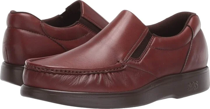 SAS Side Gore Slip On Comfort Loafer Men's Shoes Antique Tan : 12 M - Medium (D), Leather