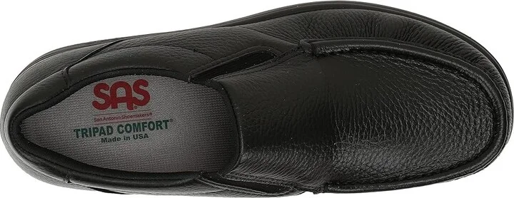 SAS Side Gore Slip On Comfort Loafer Men's Shoes Black : 9 N - Narrow (C), Leather - Image 3