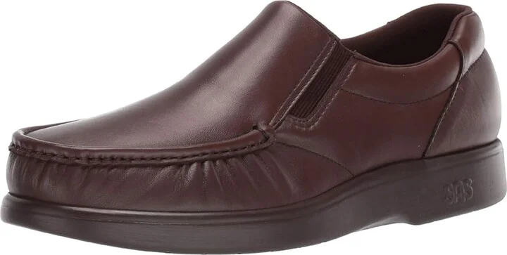 SAS Side Gore Slip On Comfort Loafer Men's Shoes Brown : 11 M - Medium (D), Leather - Image 2