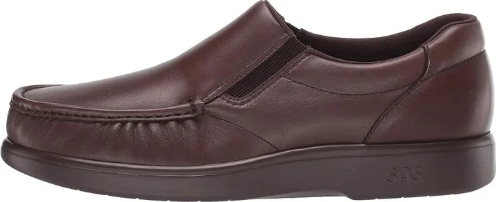SAS Side Gore Slip On Comfort Loafer Men's Shoes Brown : 11 M - Medium (D), Leather - Image 7