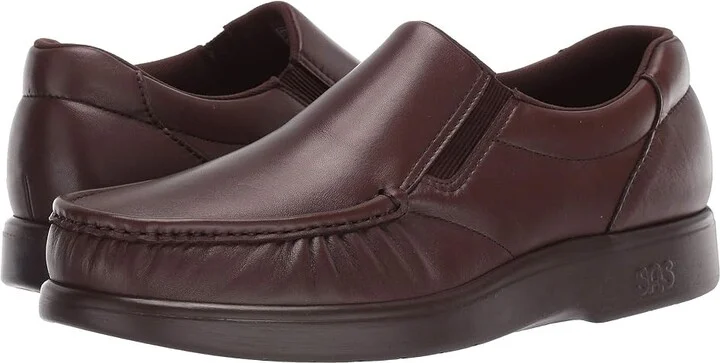 SAS Side Gore Slip On Comfort Loafer Men's Shoes Brown : 11 M - Medium (D), Leather