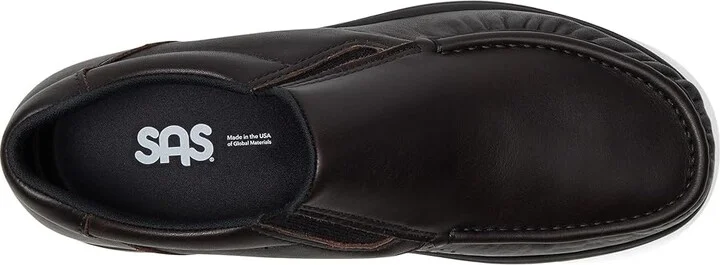 SAS Side Gore Slip On Comfort Loafer Men's Shoes Cacao : 9.5 M - Medium (D), Leather - Image 2