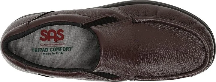 SAS Side Gore Slip On Comfort Loafer Men's Shoes Cordovan : 9 S - Slim (B), Leather - Image 3