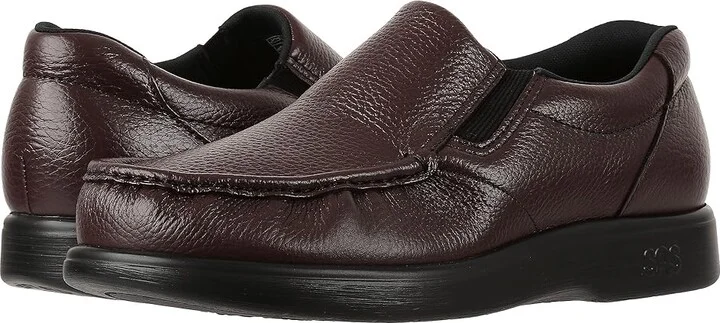 SAS Side Gore Slip On Comfort Loafer Men's Shoes Cordovan : 9 S - Slim (B), Leather