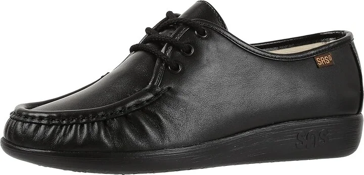 SAS Siesta Comfort Tie Women's Shoes Black : 6 S - Slim (AAA), Leather - Image 2