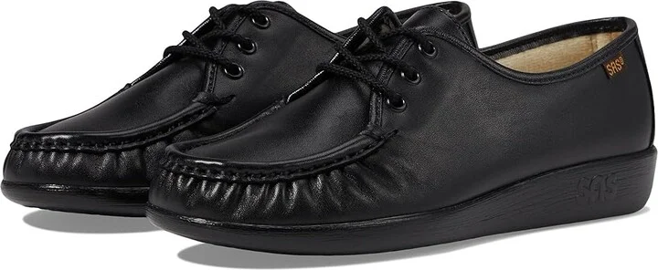 SAS Siesta Comfort Tie Women's Shoes Black : 6 S - Slim (AAA), Leather