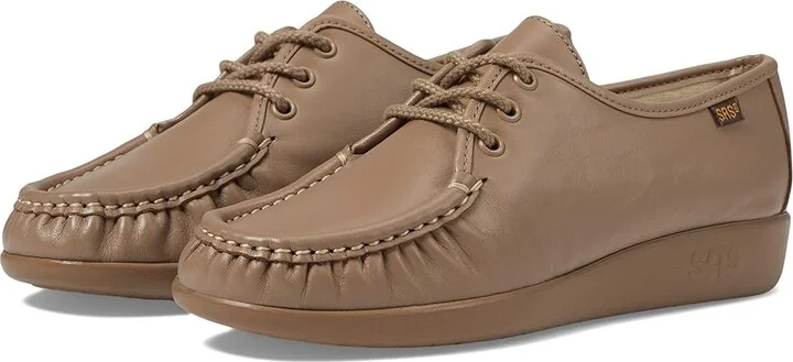 SAS Siesta Comfort Tie Women's Shoes Mocha : 6 S - Slim (AAA), Leather