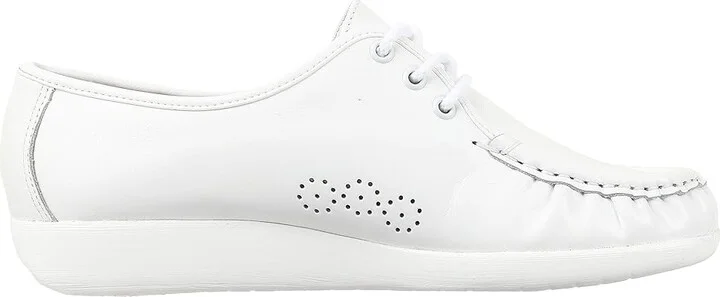 SAS Siesta Comfort Tie Women's Shoes White : 7.5 N - Narrow (AA), Leather - Image 7