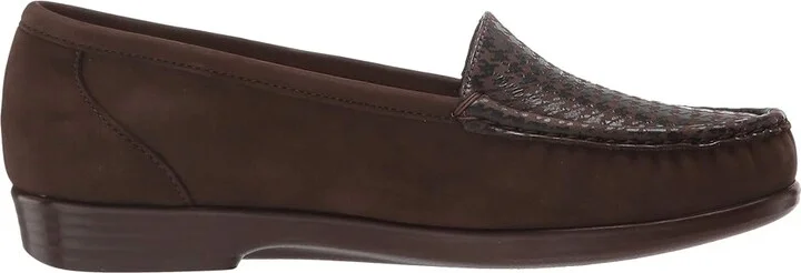 SAS Simplify Comfort Loafer Women's Shoes Brown Tetris : 9.5 N - Narrow (AA), Leather - Image 8