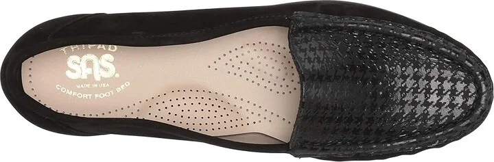 SAS Simplify Comfort Loafer Women's Shoes Gray Tetris : 7 M - Medium (B), Leather - Image 3